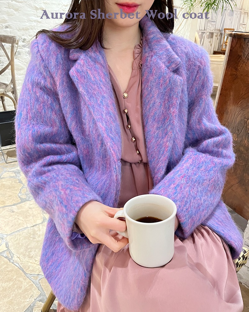 (울50%)오로라 샤베트 울코트 Aurora Sherbet Wool coat